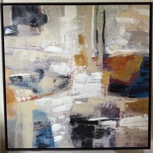 Abstract Canvas Art with Black Frame-Silvia Vassileva approx. 36x36